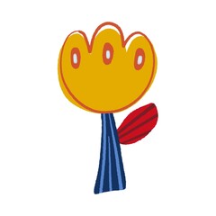 Yellow flower illustration