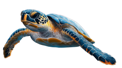 sea turtle watercolor isolated on white background