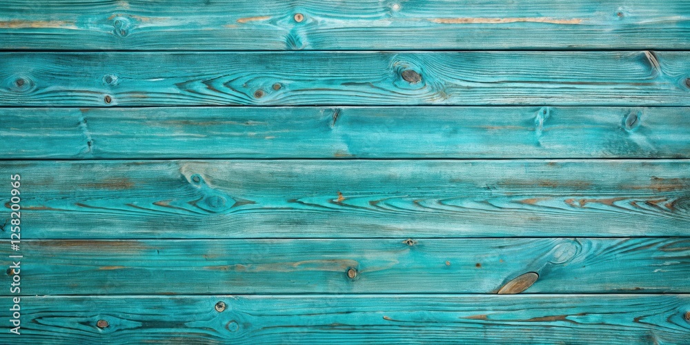 Poster a rustic wooden background with a turquoise hue, featuring weathered boards with a distressed and wo