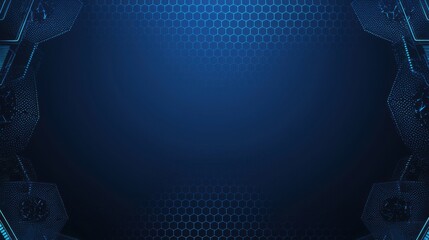Photo of Blue background with geometric grids and patterns for design, banner template, white space in the center of the page for text. Modern minimalist wallpaper.