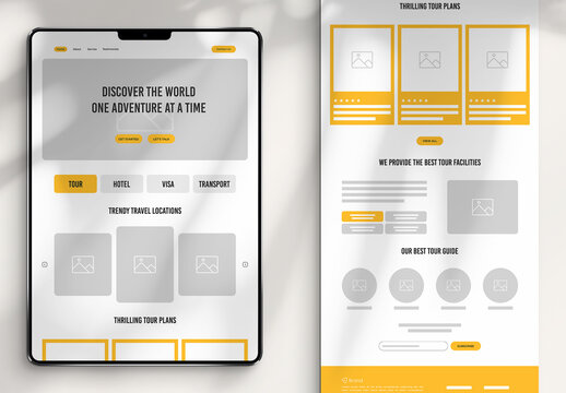 Travel Agency Wireframe Landing Page