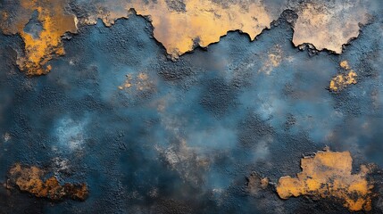 Abstract Blue and Gold Textured Background