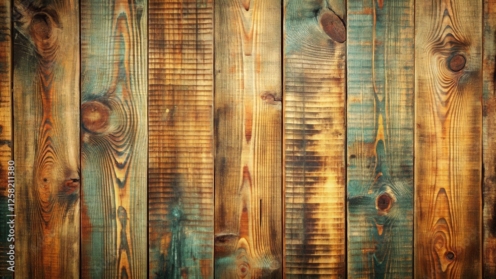 Poster rustic wooden panel background with distressed and weathered textures