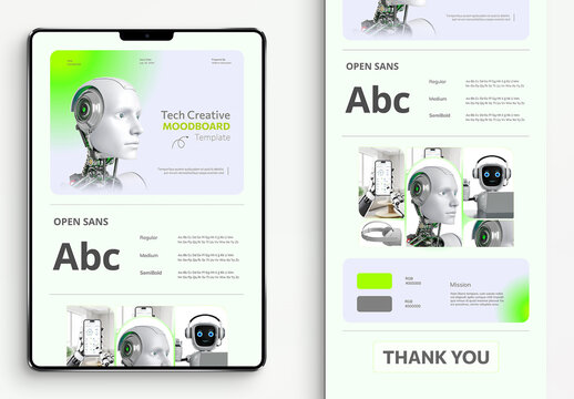 Creative Tech MoodBoard Layout