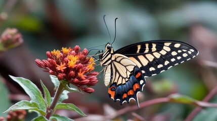 Stunning Close up of a Colorful Butterfly Flower Garden Nature Photography Vibrant Environment Macro View Wildlife Beauty