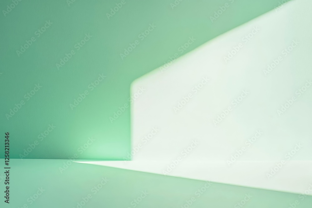 Fototapete smooth light green background with soft gradient, ideal for promotional text.