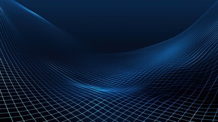 Minimalist grid pattern wallpaper on a Blue background. Banner template with white space for text, suitable for modern and professional design applications.