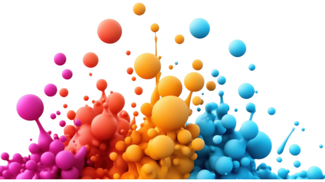 Abstract Colorful Paint Splash Design