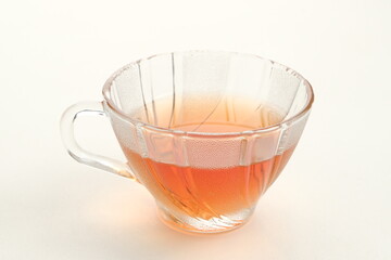 Hot tea in a glass, traditional drink

