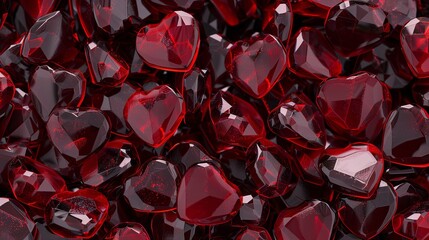 Abstract Pink And Purple Hearts Painted Artwork