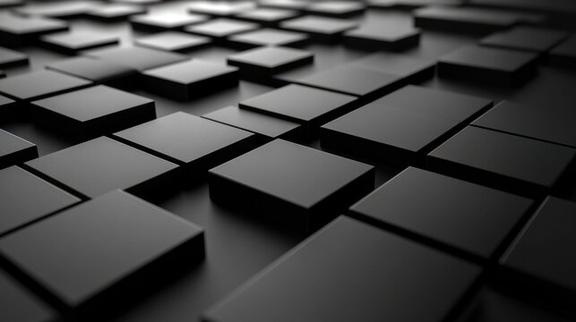 Abstract black square grid pattern