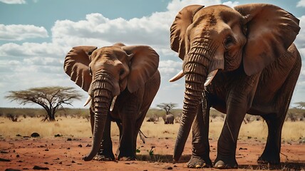 elephants in the wild
