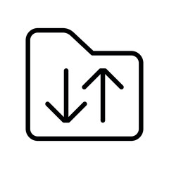 folder arrow up down vector icon