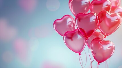 Abstract Pink And Purple Hearts Painted Artwork