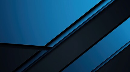 Fototapeta premium Abstract minimalist wallpaper with intersecting geometric forms on Blue background. Featuring white space in the center for text, ideal for design templates and modern banners.