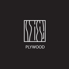 A plywood icon logo typically depicts a stylized representation of a sheet of plywood, often featuring layered wood grain lines to signify its construction from multiple wood veneers bonded together