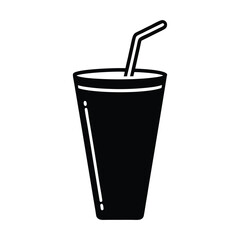 vector illustration of a glass of cola