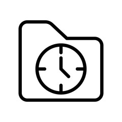 folder clock vector icon