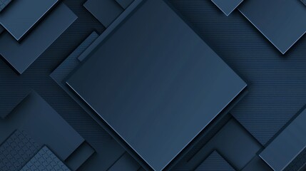 Fototapeta premium Blue Background with Diagonal Lines and Shapes, Banner Template with White Space for Text. Minimalist Abstract Wallpaper with Copy Space on Blue Background. Clean Modern Wallpaper.