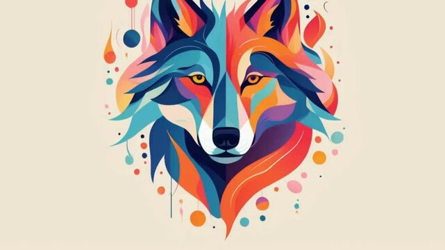wolf head vector illustration art