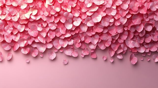 Elegant pink leaf pattern creating a serene backdrop