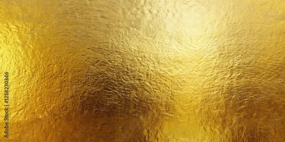 Aufkleber a close-up of a textured metallic golden surface with a gradient of light and dark gold hues