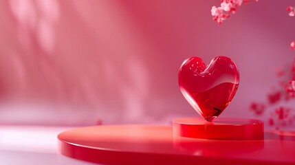 Abstract Pink And Purple Hearts Painted Artwork