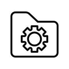 Obraz premium folder cog vector icon