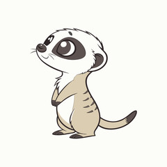 cute chibi baby meerkat