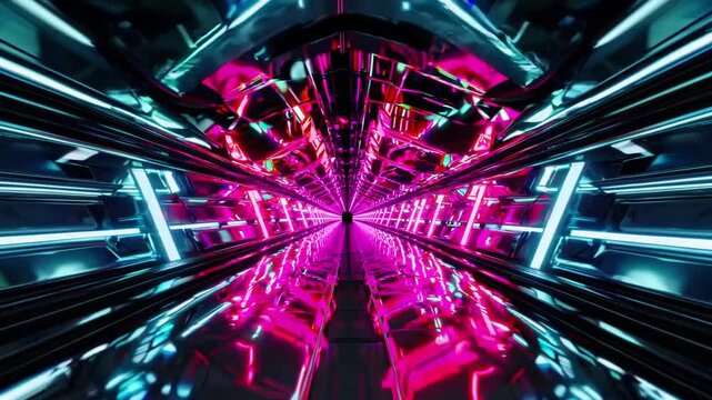 Neon Tunnel: A Futuristic Digital Art