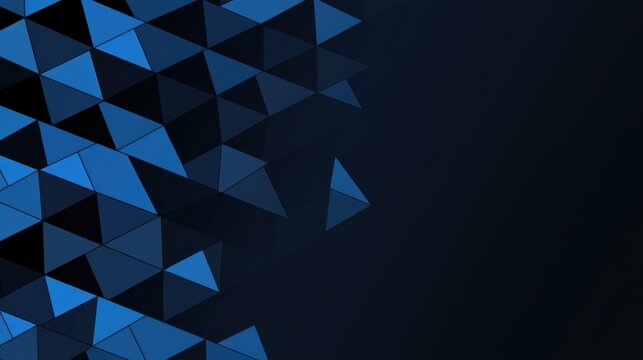 Geometric minimalist pattern with intersecting triangles on Blue background. Featuring white space in the center for text, ideal for design templates and modern banners.