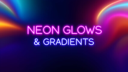 Neon Glows & Gradients – Vibrant color transitions with smooth blending