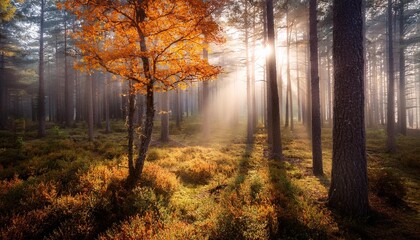 Obraz premium morning in the forest