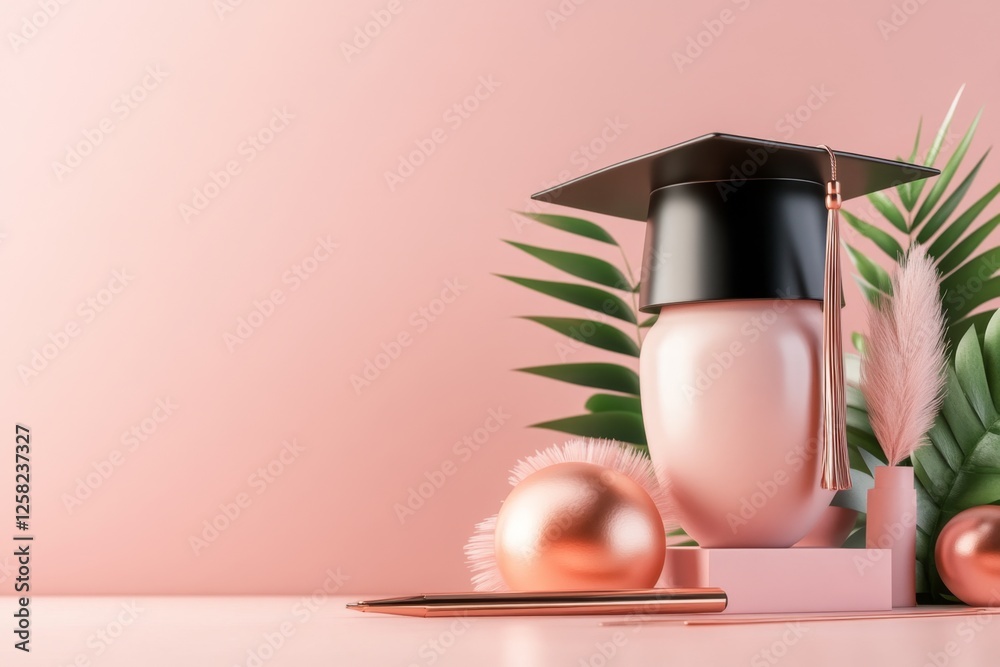 Poster a clean minimalist icon of a checklist with a graduation cap, symbolizing student enrollment in the 