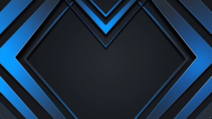 Geometric Abstraction on Blue Background for Design, Banner Template, Minimalist Abstract Wallpaper with Copy Space, Simple Geometric Modern Wallpaper for Text Placement and Creative Use