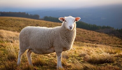 美しい草原に佇む羊3