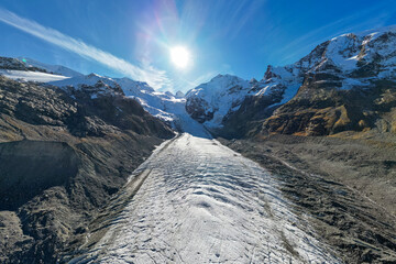Aerial View The Morteratsch Glacier