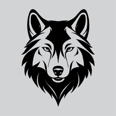 Wolf head vector art