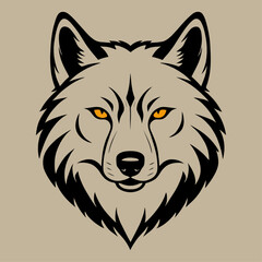 wolf head vector