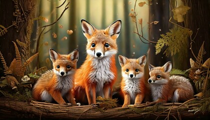 Cute Woodland Creatures &ndash; Foxes, deer, and rabbits in cozy settings