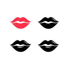 dripping girl lips. Woman bleeding sexy mouth. Melting kiss with lipstick, gloss. Valentines, mothers day logo