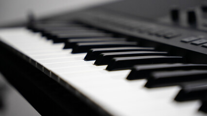close up of piano keys