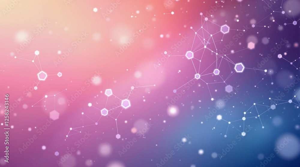 Poster a vibrant, abstract background with a myriad of colors ranging from deep purples and blues to bright