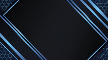 Modern Banner Template with Irregular Polygons on Blue Background. Contemporary Minimalist Design with Central White Space for Text. Ideal for Creative Projects.