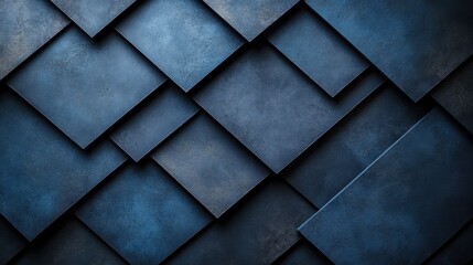 Abstract dark minimalist wallpaper with intersecting shapes and copy space. Design template with white center text area. Ideal for banners.