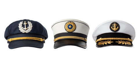 Captain’s Hat with Nautical Badge, Nautical Accessories, Maritime Design, Sea Captain Gear
