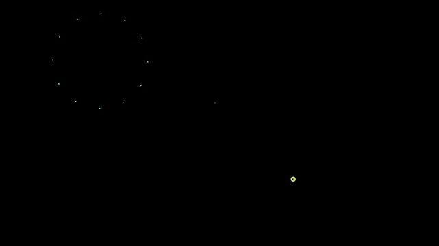 Circle Blast Pop-Up Line Circle Blast 4K Animation with Fireworks Explosions. Bursting Circle Highlights Stunning Fireworks Effect with black Screen background. Epic Circle Ring Burst Animation