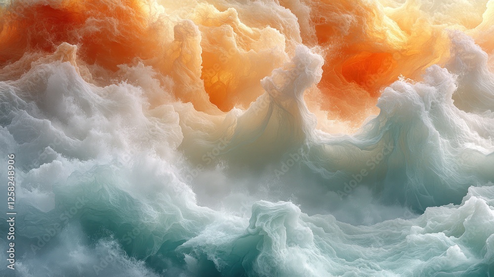 Wall mural Abstract swirling cloudscape, surreal