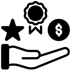 benefit vector glyph icon