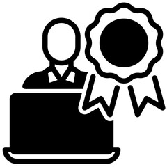 service quality vector glyph icon